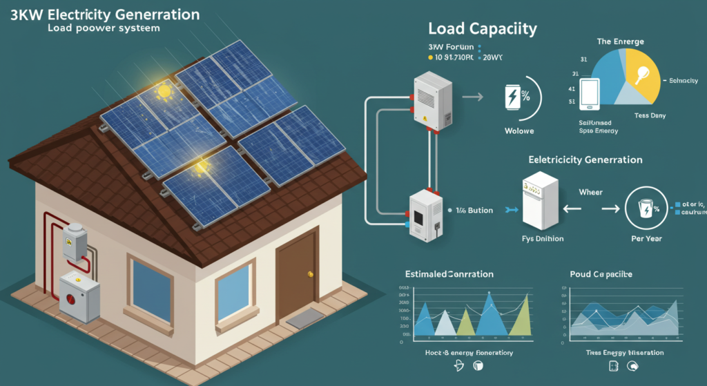 Electricity Generation & Load Capacity of a 3kW Solar System