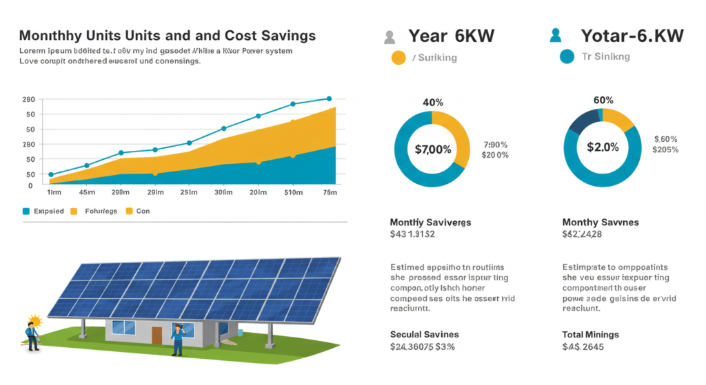 Monthly Units & Savings from a 6kW System